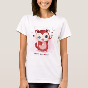 happy Halloween Cute Devil Kitty T-Shirt
