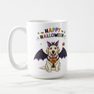 Happy Halloween Cute Dog Bat Trick-or-Treat Coffee Mug