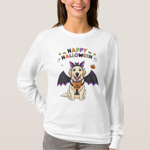 Happy Halloween Cute Dog Bat Trick-or-Treat T-Shirt