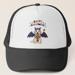 Happy Halloween Cute Dog Bat Trick-or-Treat  Trucker Hat