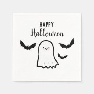 Happy Halloween Cute Ghost Bats Napkin