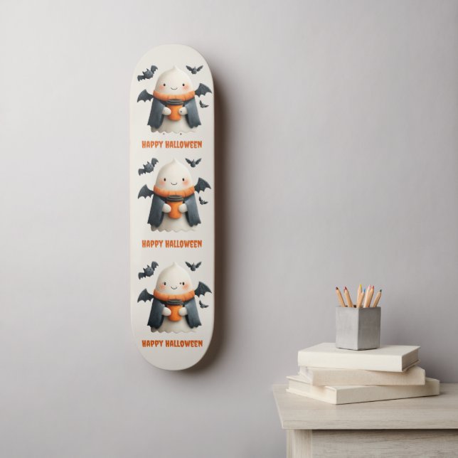 Happy Halloween Cute Ghost Design Skateboard (Wall Art)