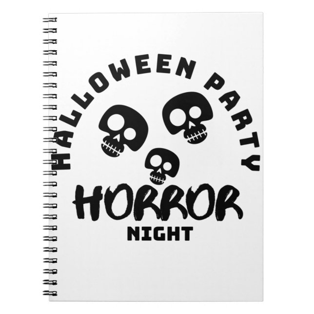 Happy Halloween Cute Ghost Notebook (Front)