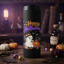 Happy Halloween Cute Ghost Pumpkin Spooky