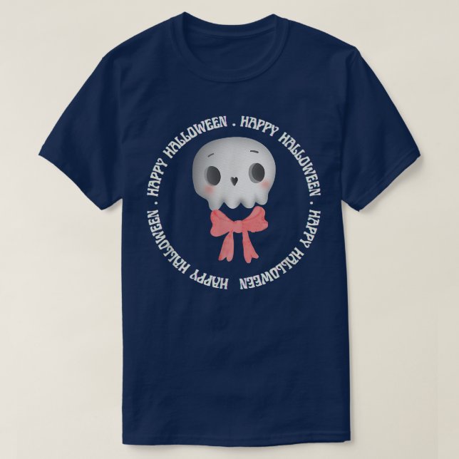 Happy Halloween Cute Ghost Skeleton Gifts 2022  T-Shirt (Design Front)
