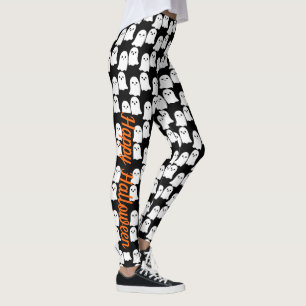 Happy Halloween Cute Ghosts Party Leggings