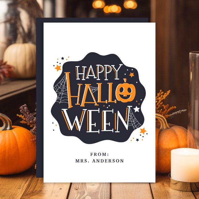 Happy Halloween Cute Kids Classroom Card (Creator Uploaded)