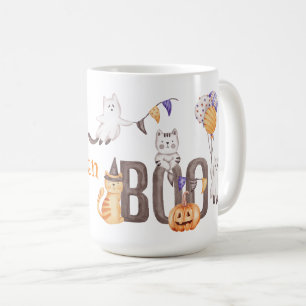 Happy Halloween    CUTE KITTENS & BOO Coffee Mug