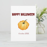 Happy Halloween cute orange pumpkin