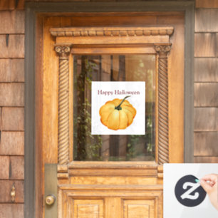 Happy Halloween cute orange pumpkin  Window Cling