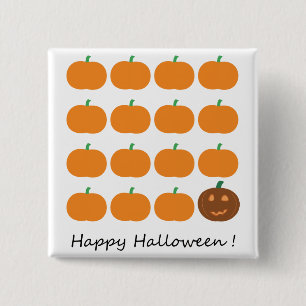 Happy Halloween Cute Pumpkin Patch 15 Cm Square Badge