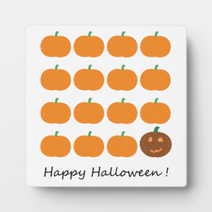 Happy Halloween Cute Pumpkin Patch Plaque