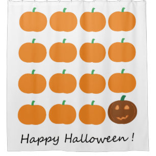 Happy Halloween Cute Pumpkin Patch Shower Curtain