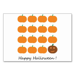Happy Halloween Cute Pumpkin Patch Table Number