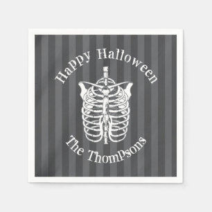 Happy Halloween Cute Spooky Scary Skeleton Napkin