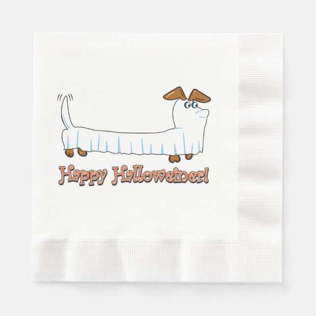 Happy Halloween Dachshund Napkin (Front)