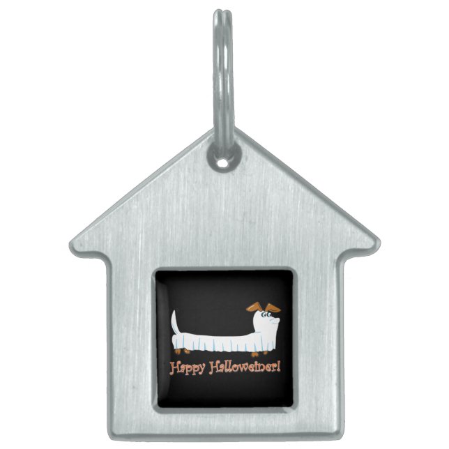 Happy Halloween Dachshund Pet Tag (Front)