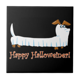 Happy Halloween Dachshund Tile