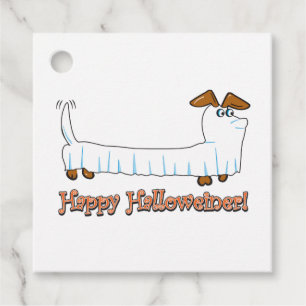 Happy Halloween Dachsund Favour Tags