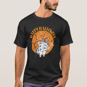 Happy Halloween Dalmatian Monster Dog Animal Horro T-Shirt