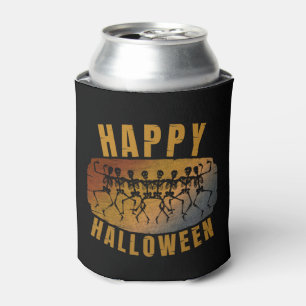 HAPPY HALLOWEEN DANCING SKELETON CAN COOLER
