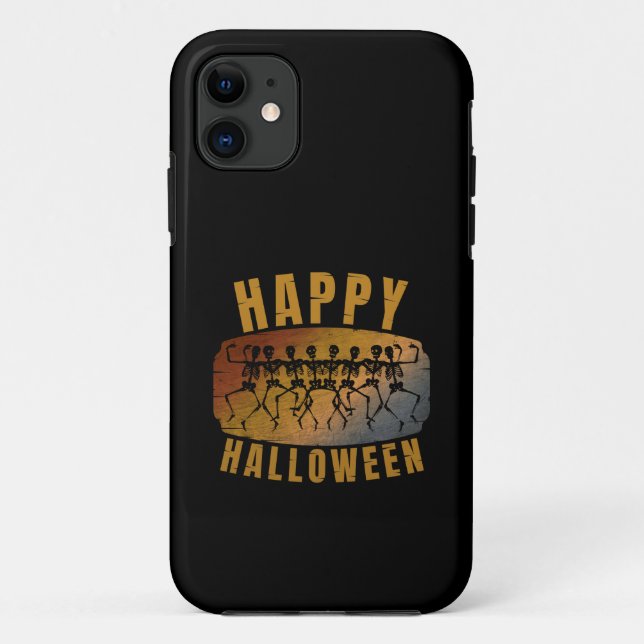 HAPPY HALLOWEEN DANCING SKELETON Case-Mate iPhone CASE (Back)