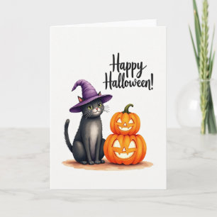 Happy Halloween Dark Animal Card