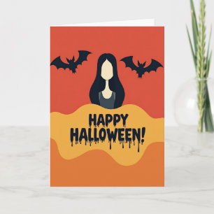 Happy Halloween Dark Haired Card
