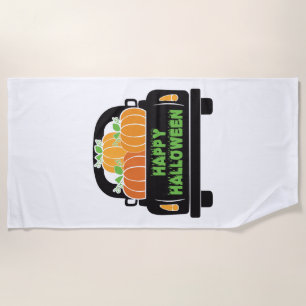 Happy Halloween day 2021 custume Beach Towel