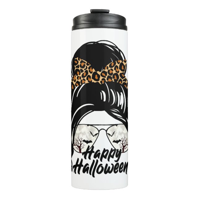 Happy Halloween Day 2021 Halloween Leopard Mum Thermal Tumbler (Front)