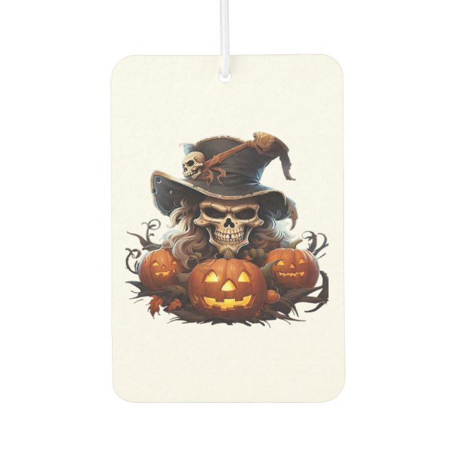 Happy Halloween Day - Funny Halloween Classic T-Sh Car Air Freshener (Front)