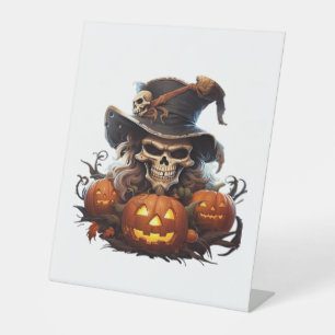 Happy Halloween Day - Funny Halloween Classic T-Sh Pedestal Sign