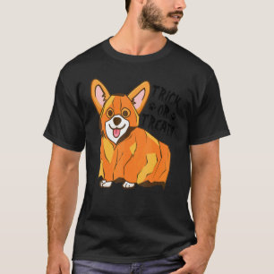 Happy Halloween Day Trick Or Treat Welsh Corgi Dog T-Shirt