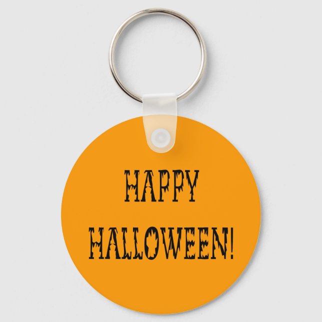 Happy Halloween Deadworld Text Key Ring (Front)
