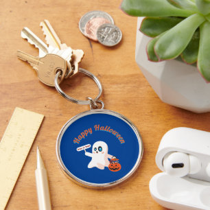 Happy Halloween Deep Blue keyChain