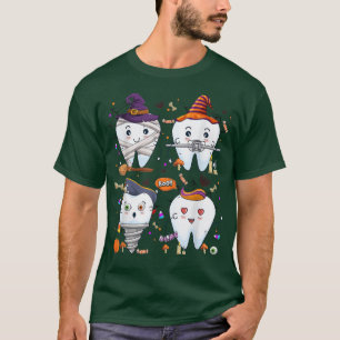 Happy Halloween Dental Squad Dentist Pumpkin Vibes T-Shirt