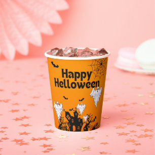 Happy Halloween Design Paper Cups