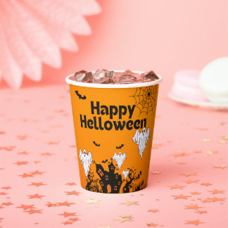 Happy Halloween Design Paper Cups