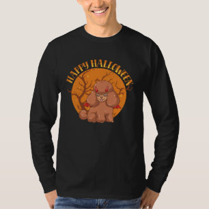 Happy Halloween Devil Poodle Evil Dog Animal T-Shirt