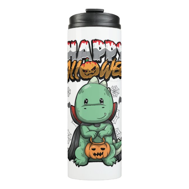 Happy Halloween Disguised Dragon Thermal Tumbler (Front)