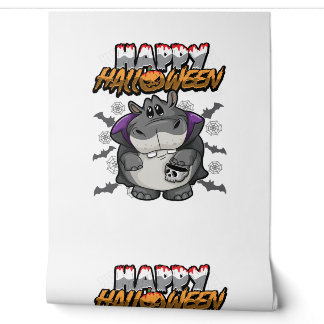 Happy Halloween Disguised Hippopotamus Wallpaper