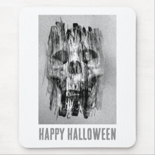 Happy Halloween. Distressed skull Mouse Mat