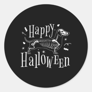 Happy Halloween Dog - Funny Halloween T-Shirt1 Classic Round Sticker