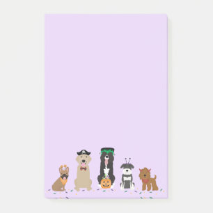 Happy Halloween Dogs Purple Post-it Notes