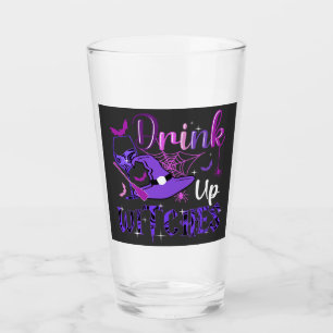 Happy Halloween- Drink up Witches Glass