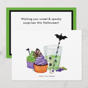 Happy Halloween Drinks & Desserts Holiday Card