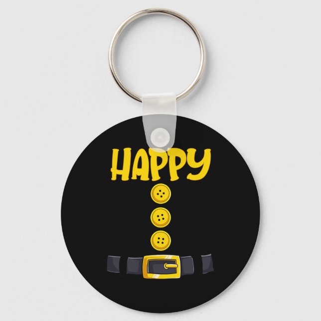 Happy Halloween Dwarf Costume Colour Matching  Key Ring (Front)
