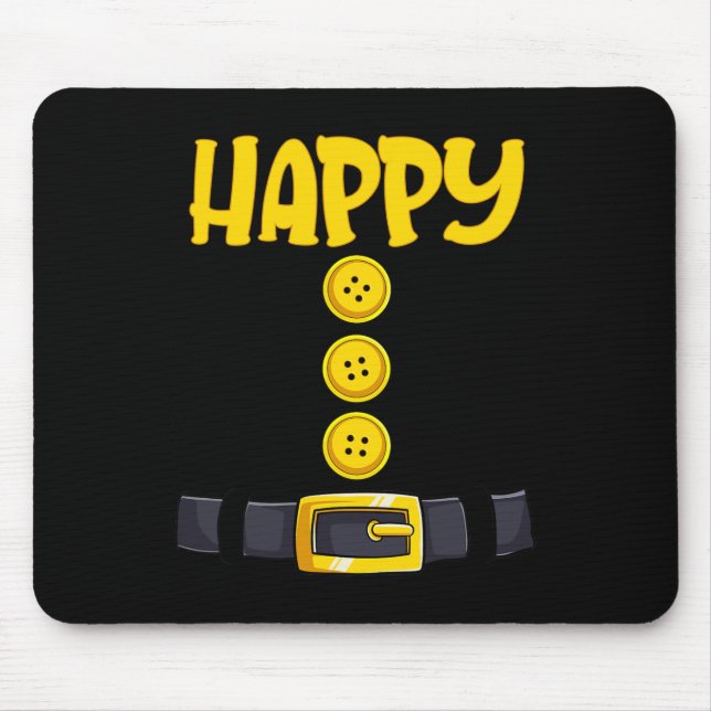Happy Halloween Dwarf Costume Colour Matching  Mouse Mat (Front)