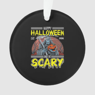Happy Halloween Eat Drink And Be Scary Cool  Ornament