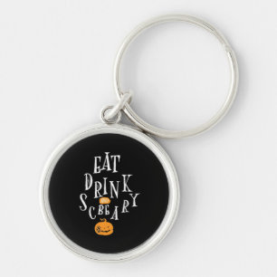 Happy Halloween Eat Drink And Be Scary Key Ring